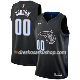 Muški NBA Dres Orlando Magic Aaron Gordon 00 Nike 2018-19 City Edition Crna Swingman